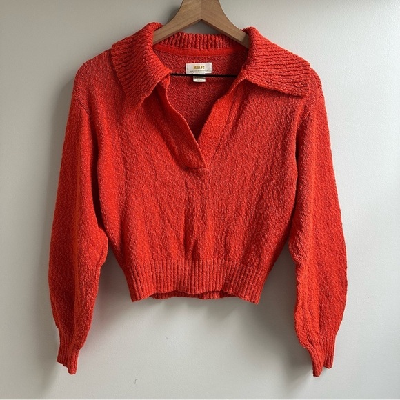 Anthropologie Maeve V-Neck Polo Sweater XS - Picture 4 of 9
